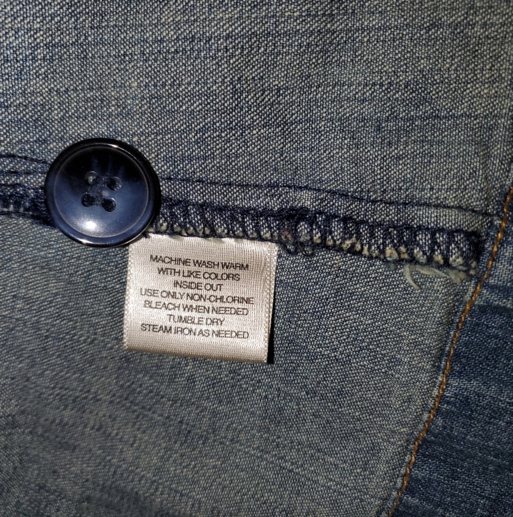St. John's Bay Stretch Blue Jean Jacket - Picture 6 of 9